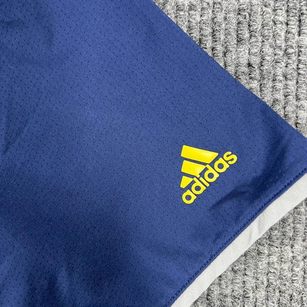 Adidas Polo Shirt Mens Large Blue Short Sleeve Performance Climacool‎ Golf